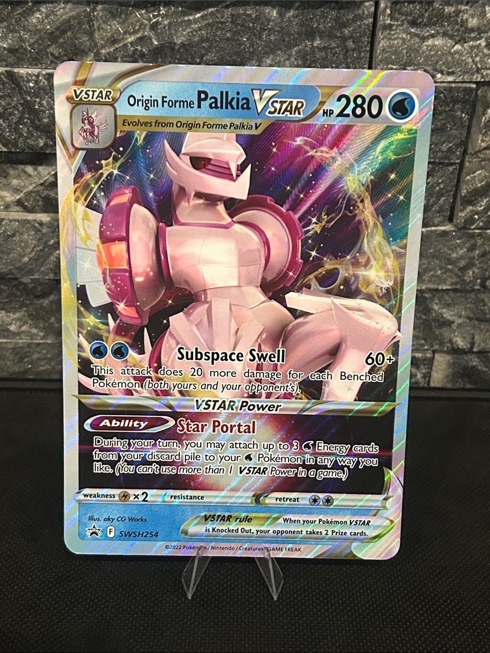 Pokemon Origin Forme Palkia VSTAR SWSH254 Black Star Promo JUMBO Card M/NM